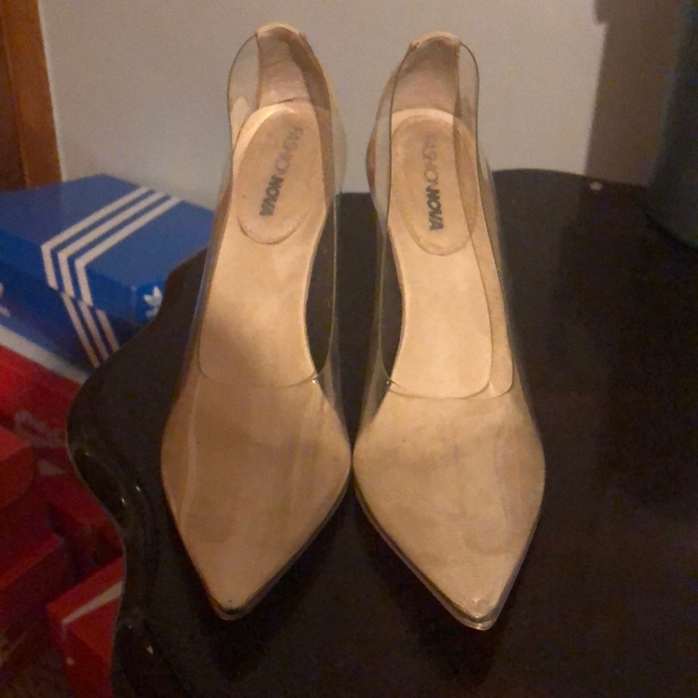 Fashion nova clear stilleto WORN. Size 7.5